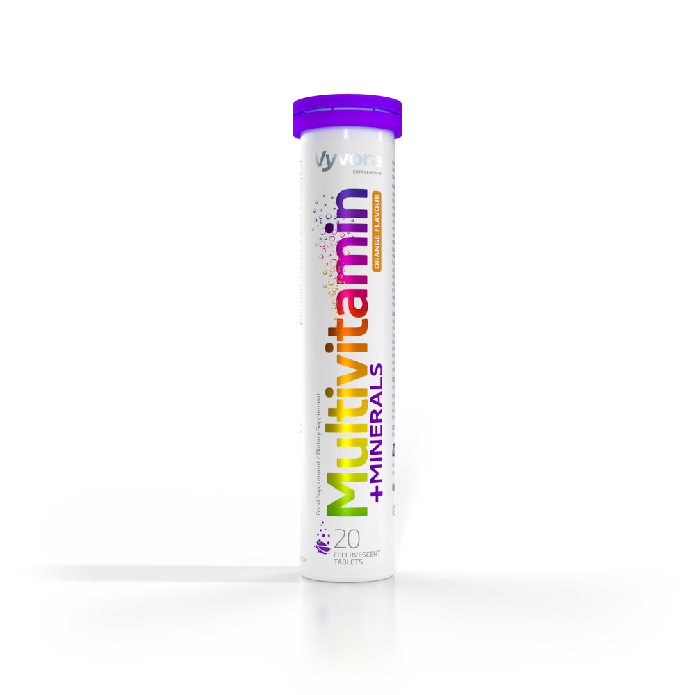 Multivitamin and mineral effervescent supplement with 10 vitamins and 7 minerals