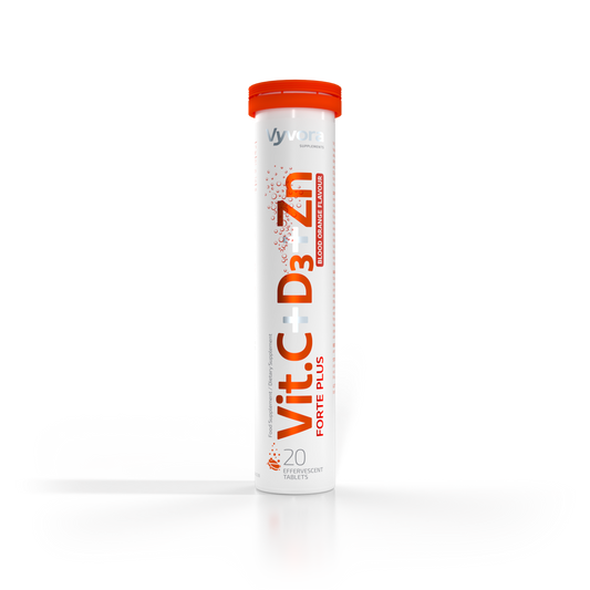 Effervescent tablets with Vitamin D3, Vitamin C, and Zinc for daily immune support