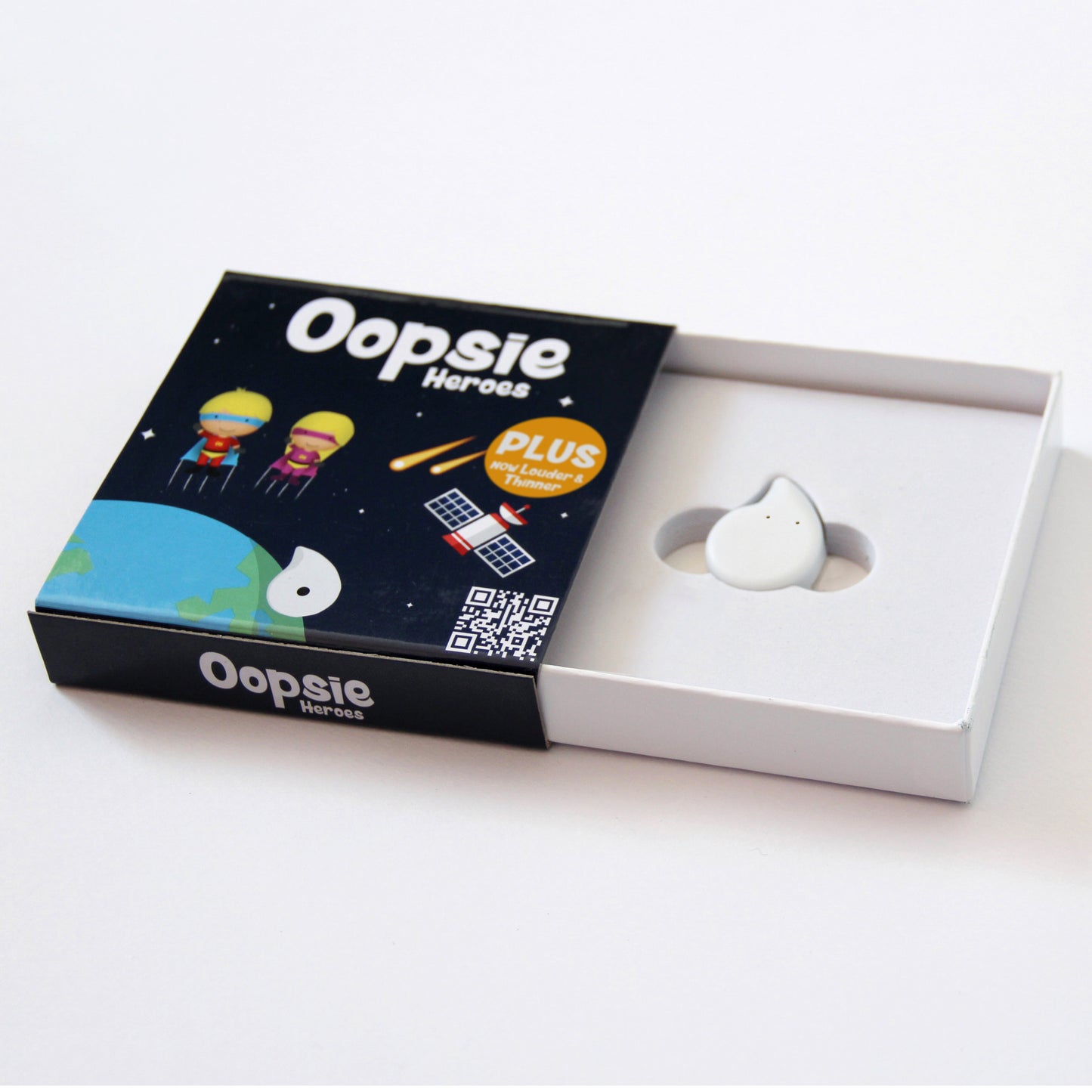 Oopsie bedwetting solution for children with sensor and app to help train bladder signals and prevent night time accidents.