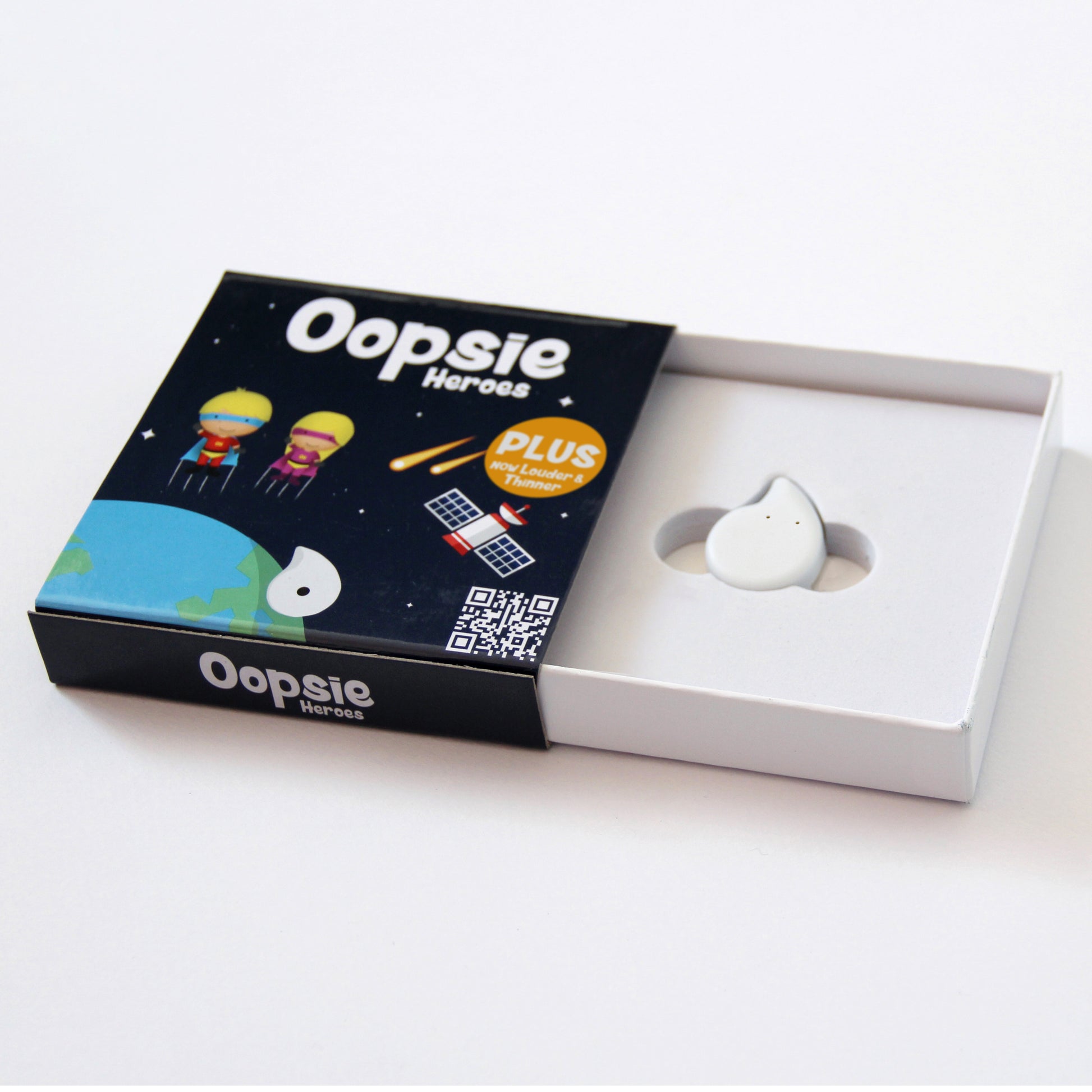 Oopsie bedwetting solution for children with sensor and app to help train bladder signals and prevent night time accidents.